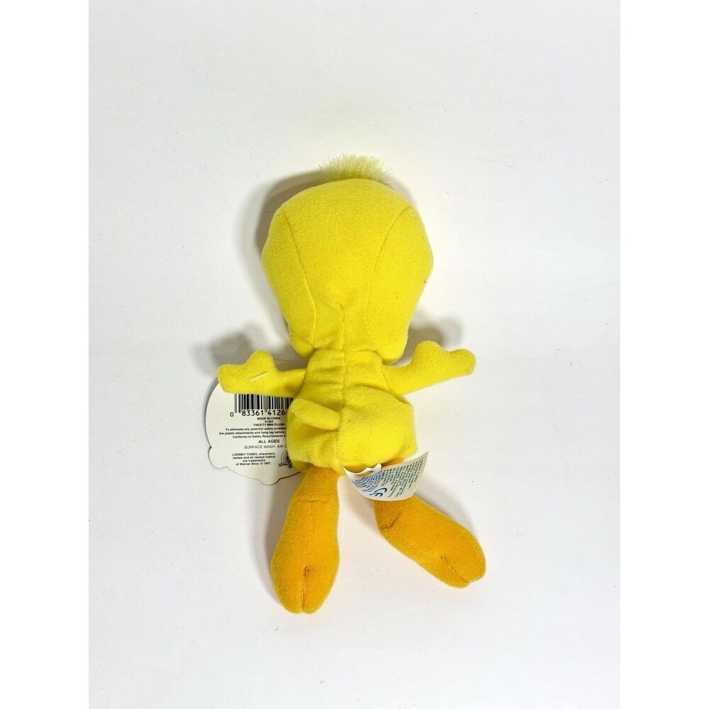 Vintage 1997 Looney Tunes Tweety Bird Bean Bag Mini Plush Warner Brothers MINT - Picture 3 of 6